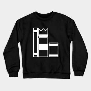 Kubb Pieces White Outline Crewneck Sweatshirt